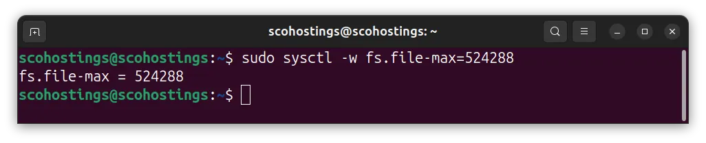 Linux set fs file-max